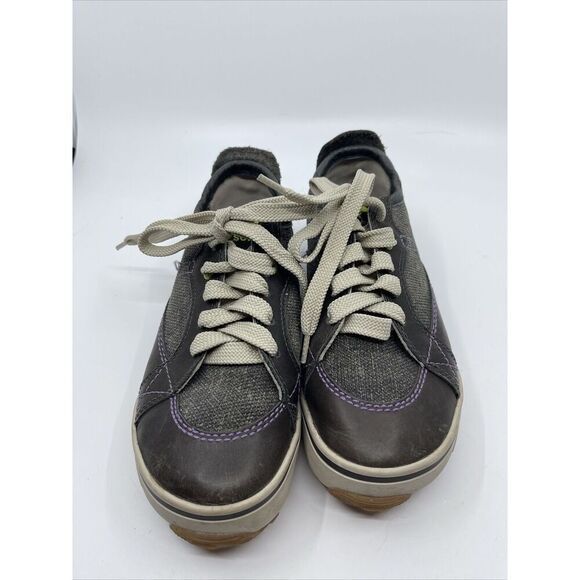 Sorel Mackenzie Lace Low Waterproof Leather Brown Grey Boots Fleece Lining S 6.5 - Picture 2 of 9